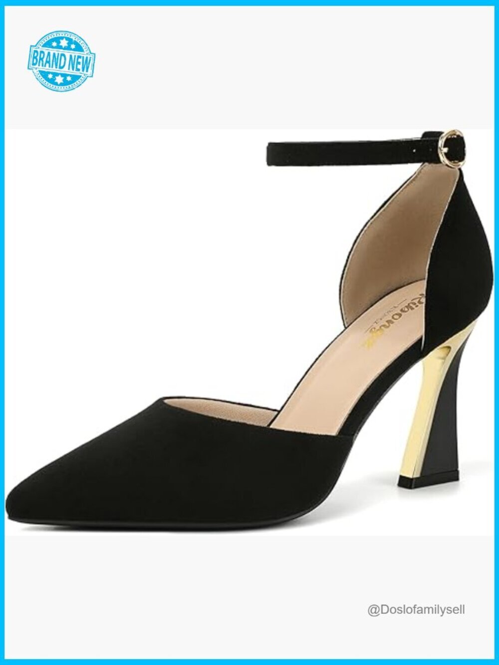 Pointed Toe Stiletto Heels Ankle Strap Dress Pumps Elegant Work Party